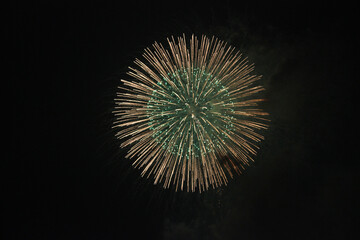 夜を彩る花火です。日本にて。
とても綺麗です。