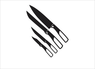 Knife icon on white background. Vector illustration.