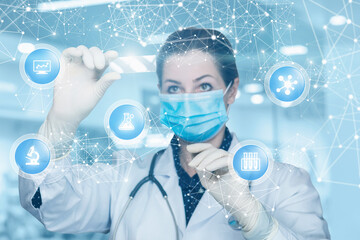 Concept of conducting medical research and experiments.