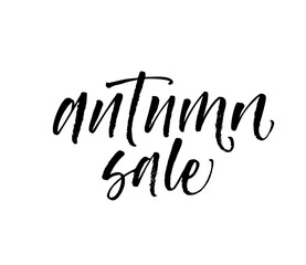 Autumn sale phrase. Modern vector brush calligraphy. Ink illustration with hand-drawn lettering. 