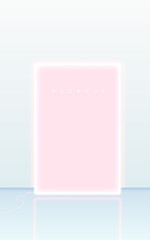 Neon sign panel pastel pink and green colour, simple and minimal design template / Japanese text 