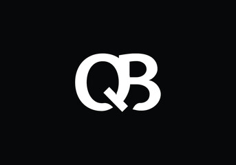Initial Monogram Letter Q B Logo Design Vector Template. Q B Letter Logo Design