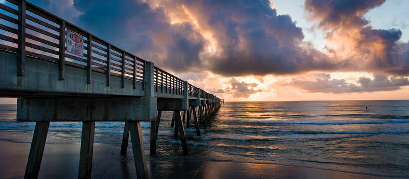 Sunrise At Jacksonville Beach Pier