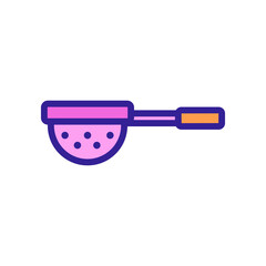 sieve cuisine appliance icon vector. sieve cuisine appliance sign. isolated color symbol illustration