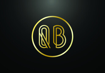 Initial Monogram Letter Q B Logo Design Vector Template. Q B Letter Logo Design