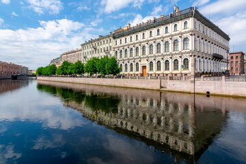 Fototapeta na wymiar Moyka river in Saint Petersburg, Russia
