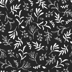 black and white floreal pattern