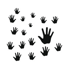 many palms on a white background icon, emblem, vector illustration
