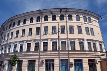 Obraz premium Historical area early morning at spring. Downtown. Kiev,Ukraine