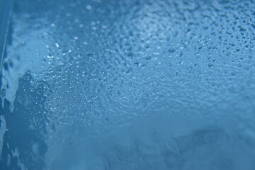 water drops on blue background