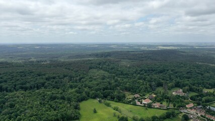 Fototapeta na wymiar forêt de Rambouillet vue du ciel