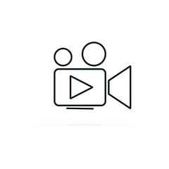 Camcorder vector icon Movie camera. Simple isolated icon. eps 10