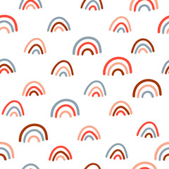 Rainbow vector background pattern. Stylized paper cut out doodle texture