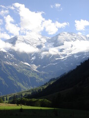 Mountain landscape with clouds