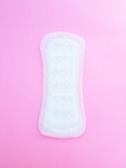 Intimate hygiene women's accessories. Daily sanitary pads. Menstrual cycle.