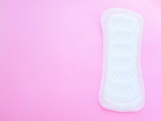 Intimate hygiene women's accessories. Daily sanitary pads. Menstrual cycle.