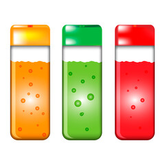 vector illustration of a set of colorful peppers