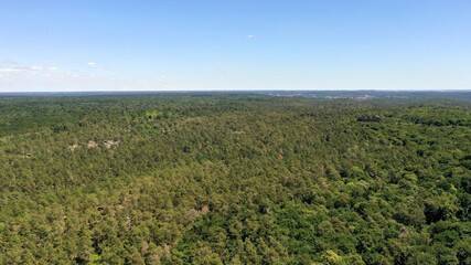 Forêt de Fontainebleau, vue du ciel (île-de-France)