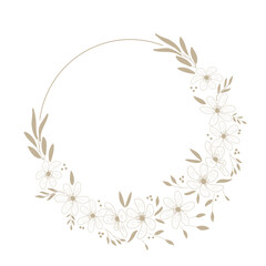 gold flowers, vector graphic design element
