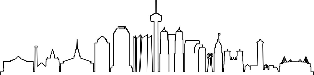 SAN ANTONIO City Texas Skyline Silhouette Cityscape Vector