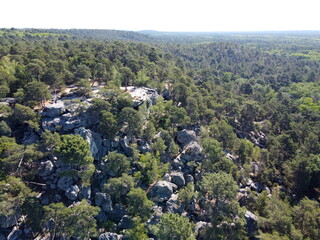 Forêt de Fontainebleau, vue du ciel (île-de-France)