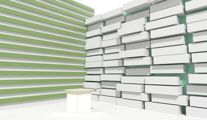 Abstract interiors, copy space image, 3d rendering