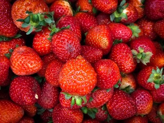 fresh strawberries background