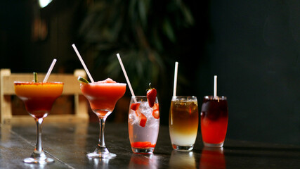 Bebidas margarita piña colada bar perla negra