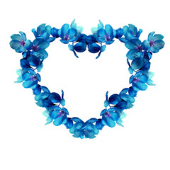 blue flower heart