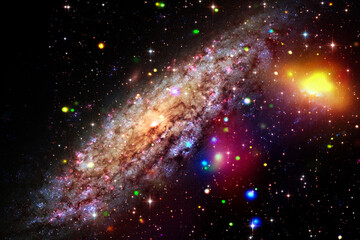 Galaxy and stardust. The elements of this image furnished by NASA.