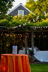 House decorated for a celebration