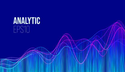 Abstract finance analytic background. Business research. Financial technology. Vector Financial chart.Data analytic chart