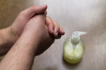 Rub hands palm to palm.