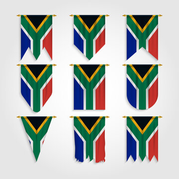 South Africa Flag in Different shapes, Flag of South Africa in Various Shapes