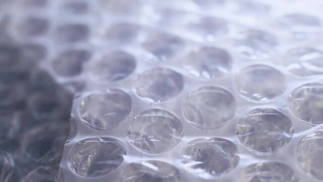 Soft focus bubble wrap. Wrapping film with bubbles