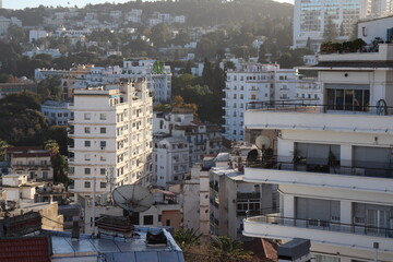 Fototapeta premium view of the city Algiers and it's buildings 