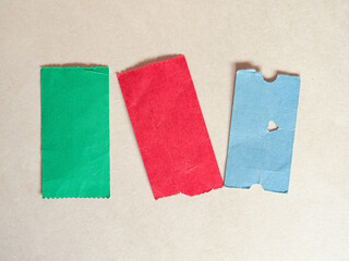 multicolored blank tag labels