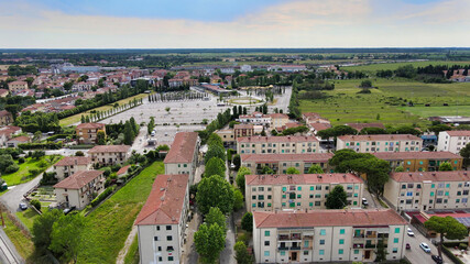 Fototapeta premium Amazing aerial view of Pisa, famous town of Tuscany
