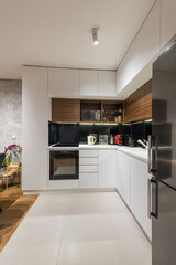 Kitchen interior in new modern apartment