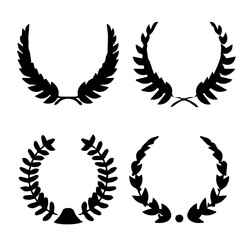Silhouette circular wreath set