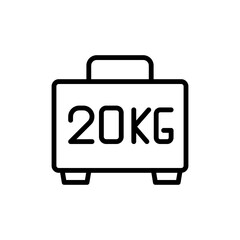 Luggage concept line icon. Simple element illustration. Luggage concept outline symbol design from Bag set. Can be used for web and mobile