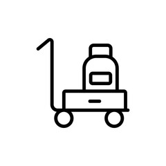 Luggage concept line icon. Simple element illustration. Luggage concept outline symbol design from Bag set. Can be used for web and mobile