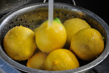 lemons under tap