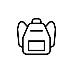 Backpack concept line icon. Simple element illustration. Backpack concept outline symbol design from Bag set. Can be used for web and mobile