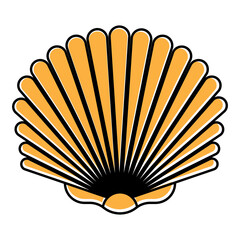 Seashells / shellfish flat colours icon for apps and websites