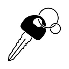 Car key / vehicle or automobile key flat icons for apps and websites