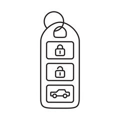Car keyless smart key line art icons for apps and websites