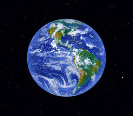 Planet Earth. Digitally altered. (Elements of the image by NASA)