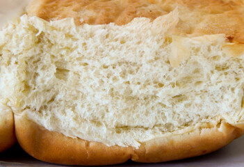 Close up view of bread texture