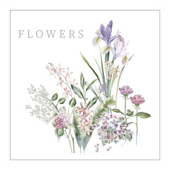 Obraz premium Elegant hand-painted flowers